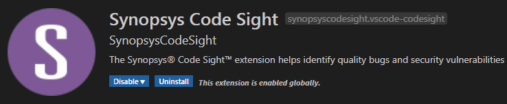Uninstall button for Code Sight